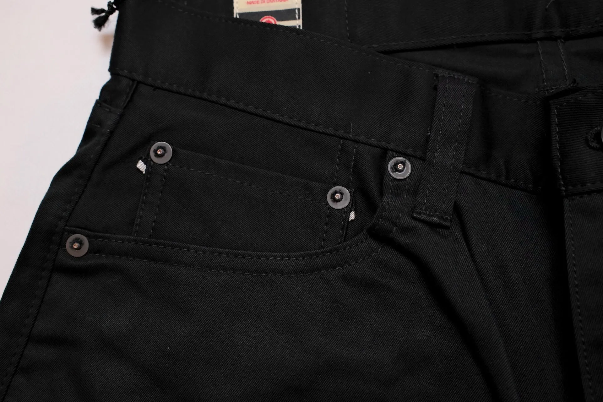 Momotaro 12.5oz Selvage Moleskin Trousers (Black)