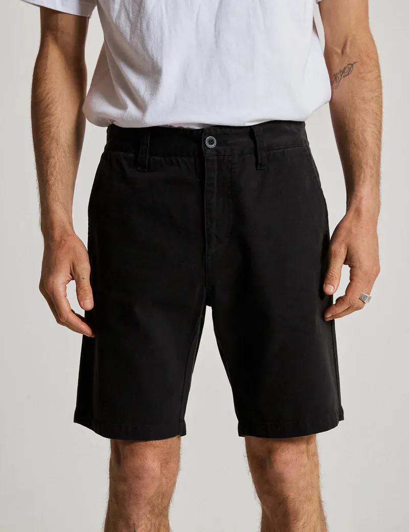 Mr Simple Taylor Chino Shorts in Black