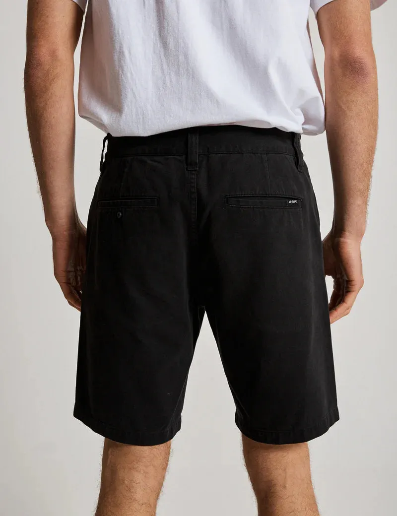 Mr Simple Taylor Chino Shorts in Black