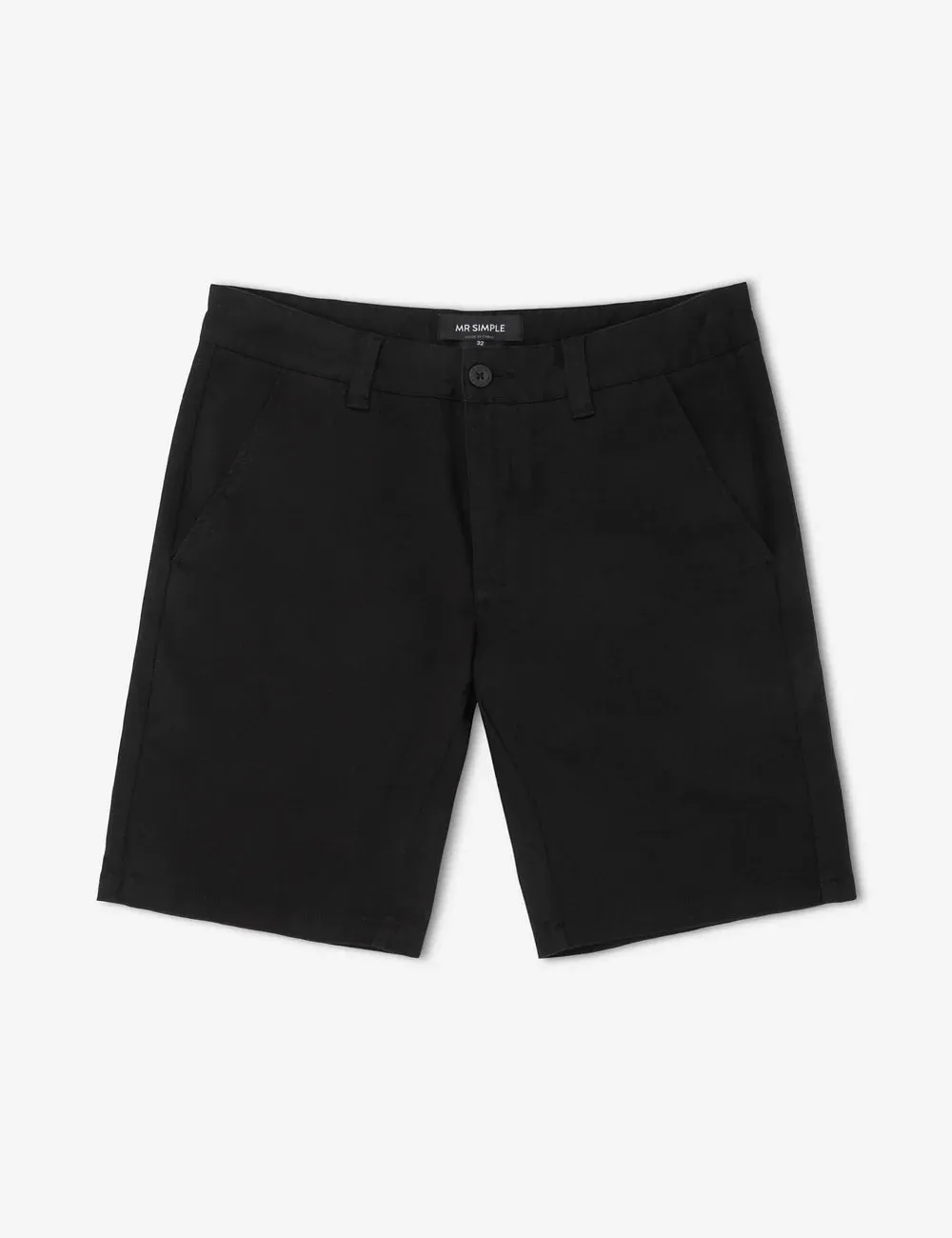Mr Simple Taylor Chino Shorts in Black