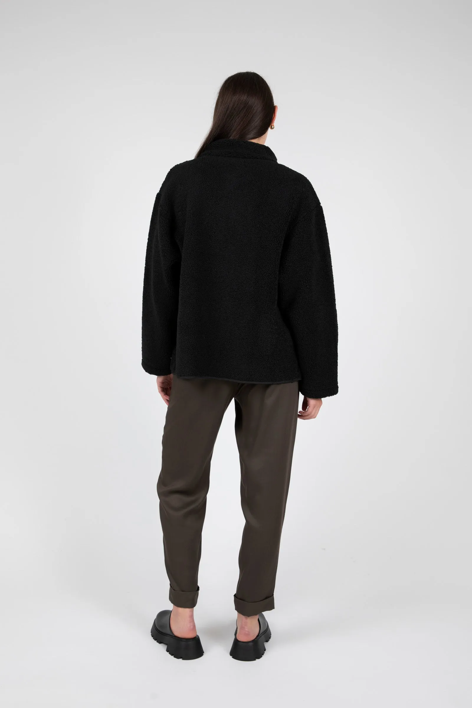 Peak Teddy Fleece Jacket - Black