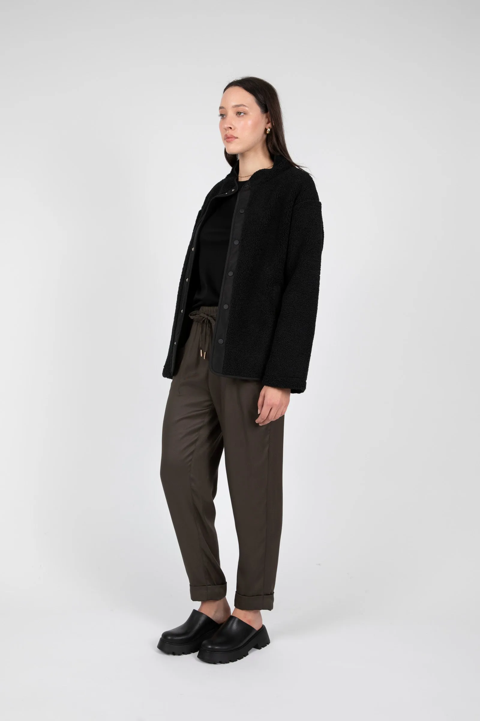 Peak Teddy Fleece Jacket - Black