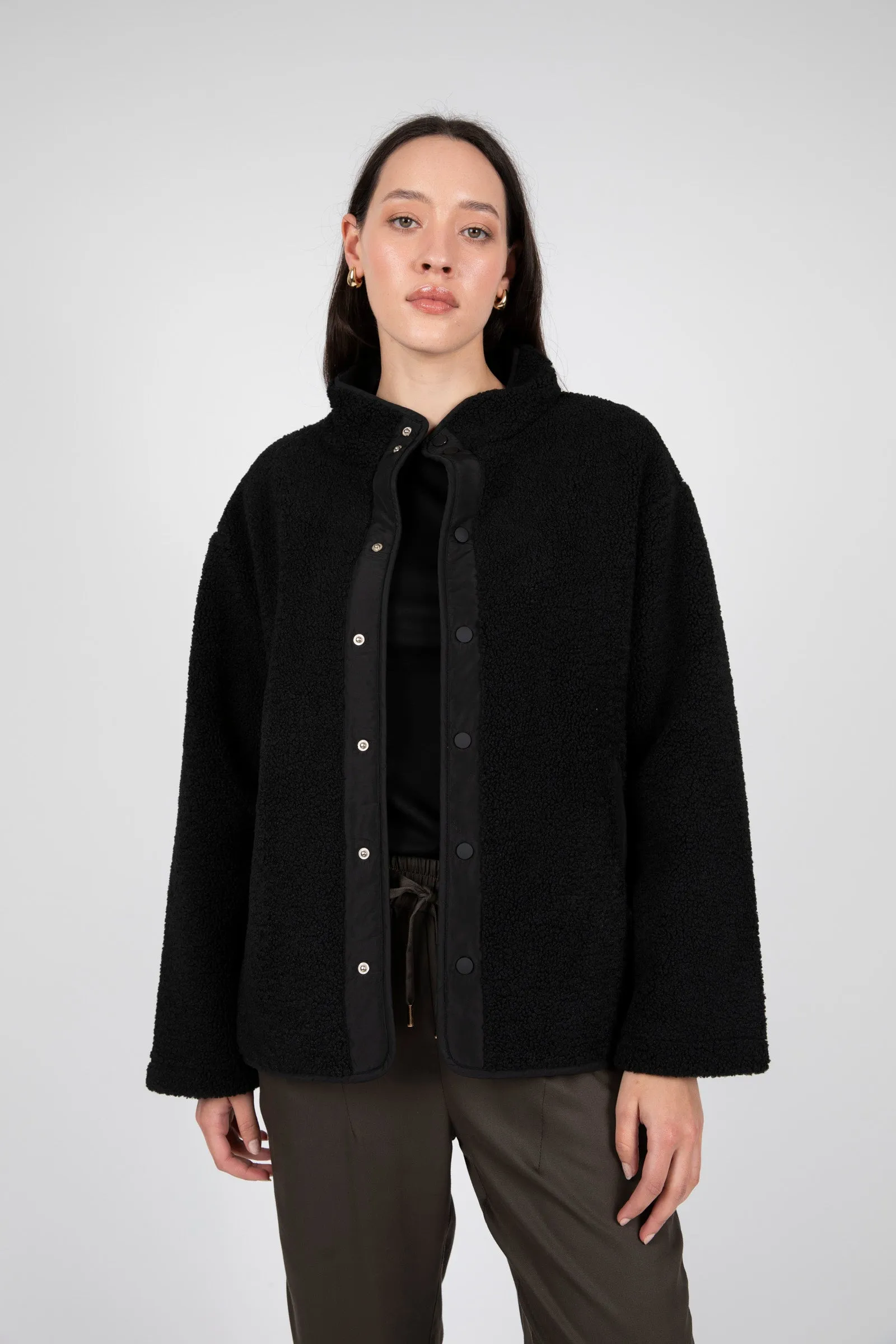 Peak Teddy Fleece Jacket - Black