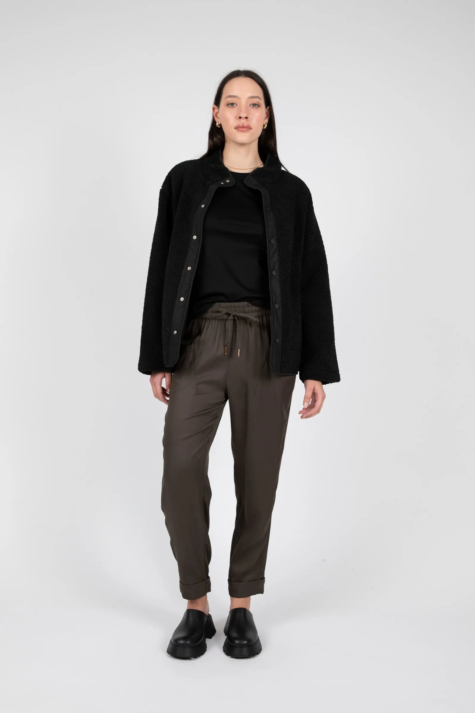 Peak Teddy Fleece Jacket - Black