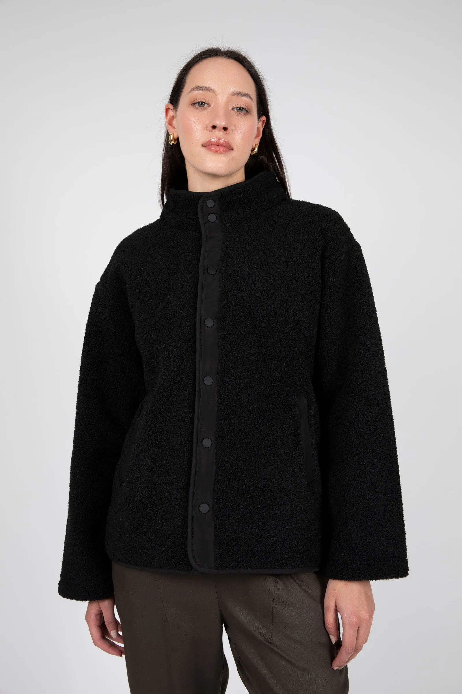 Peak Teddy Fleece Jacket - Black