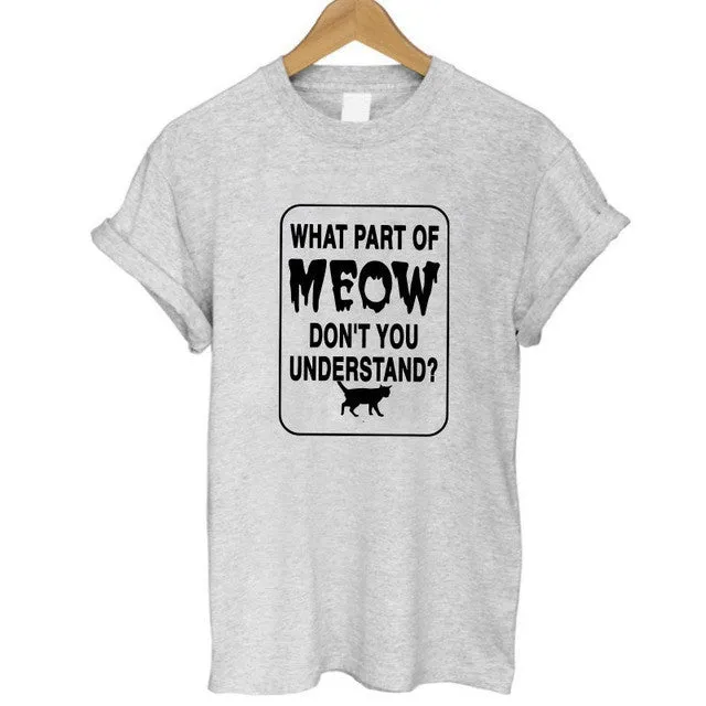 Print Women T-shirt Cat T-Shirt Casual