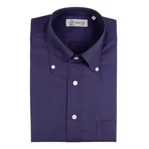 Purple Cotton Twill Long Sleeve Shirt