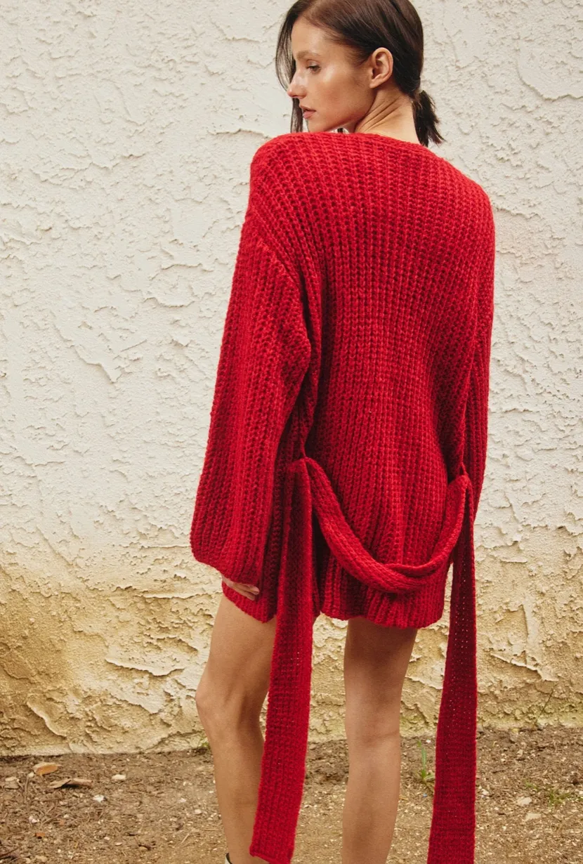 Ray Belted Sweater Cardigan