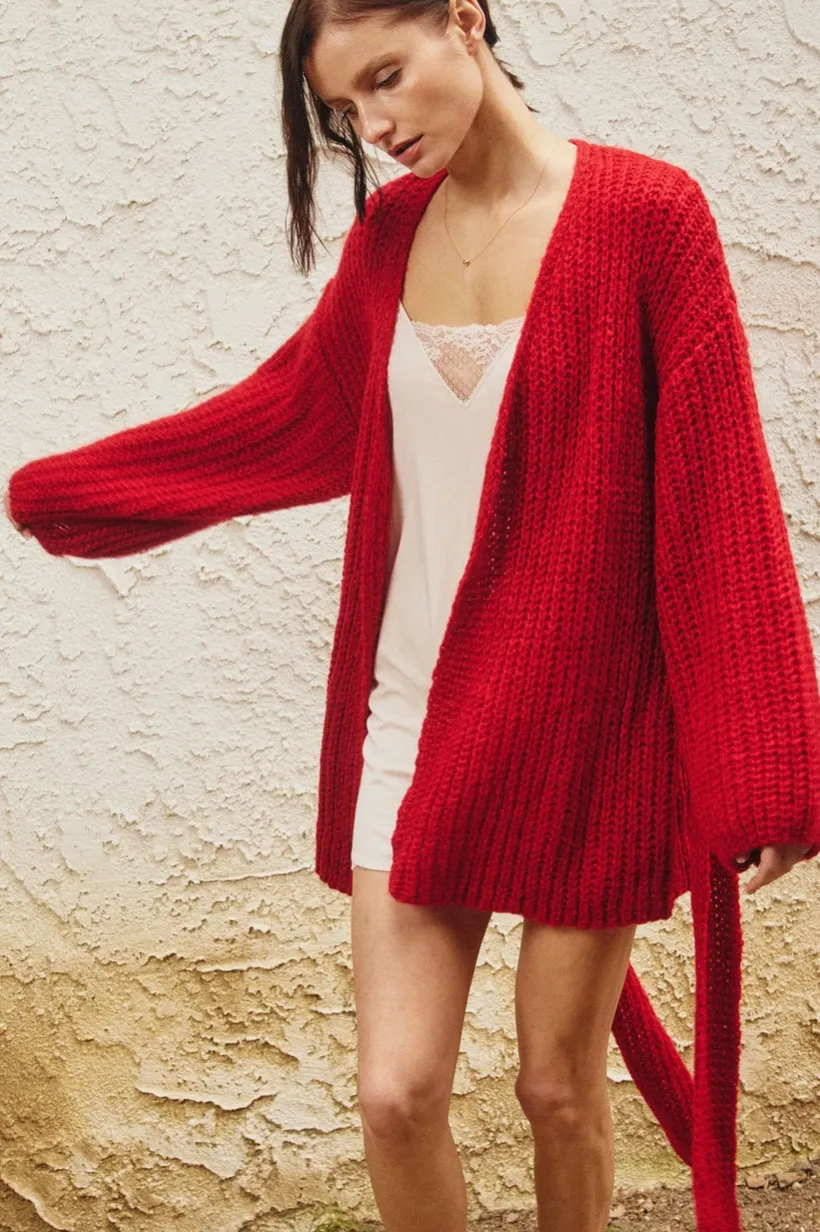 Ray Belted Sweater Cardigan