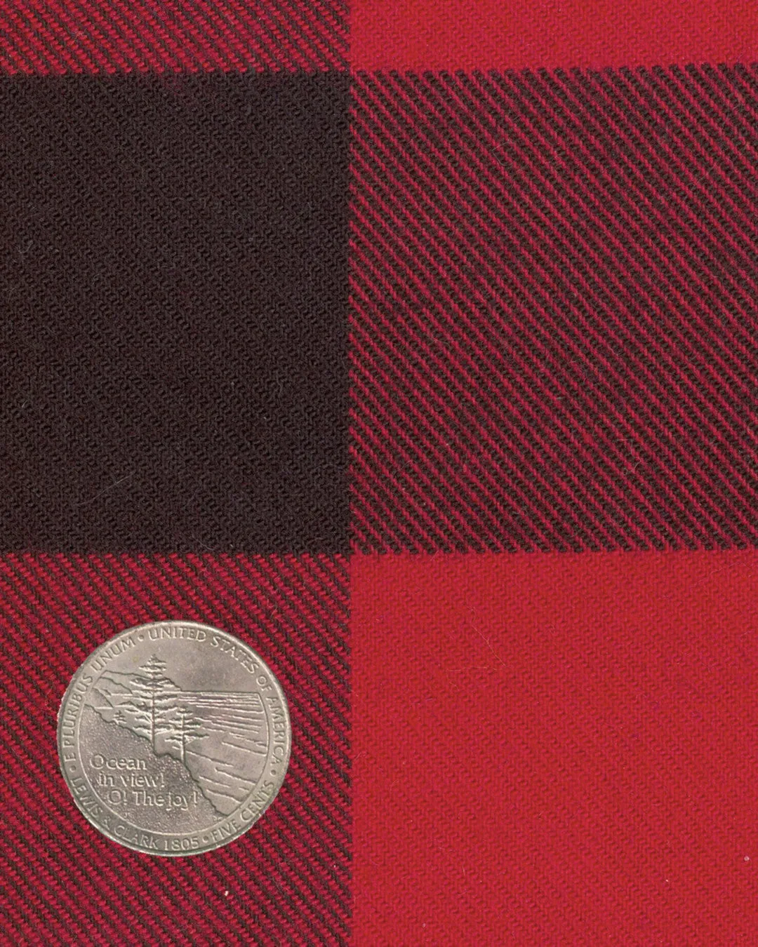 Red Black Big Gingham Flannel