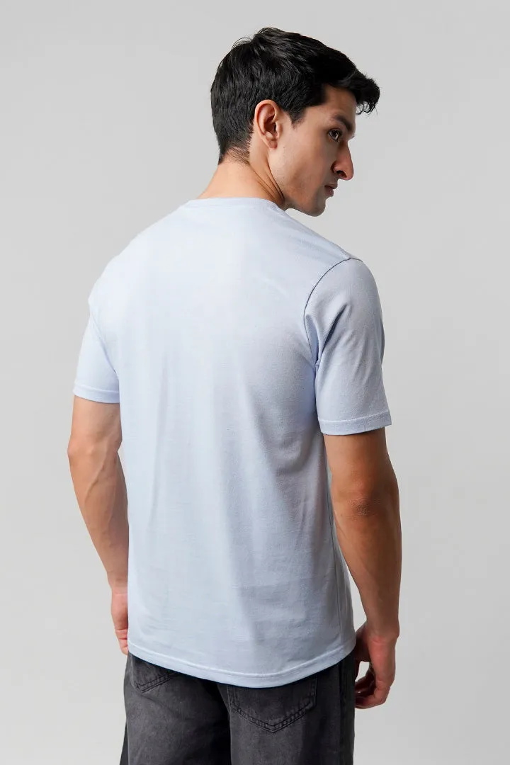 Regular Fit V-Neck T-Shirt - Sky Blue