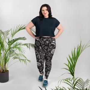 Rocket Ships and Planets Womens Light Weight Plus Size Leggings