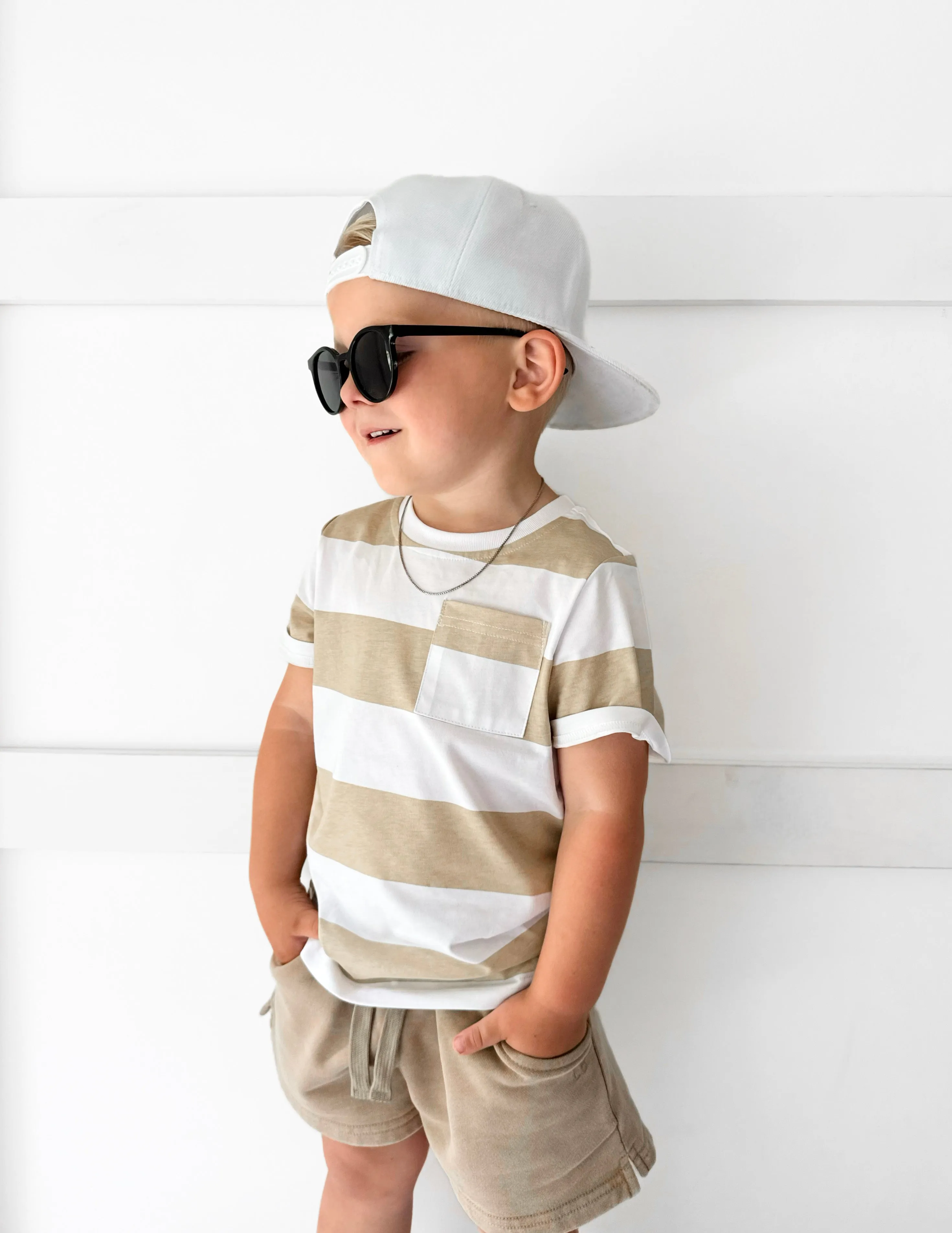 Striped Tee - Beige