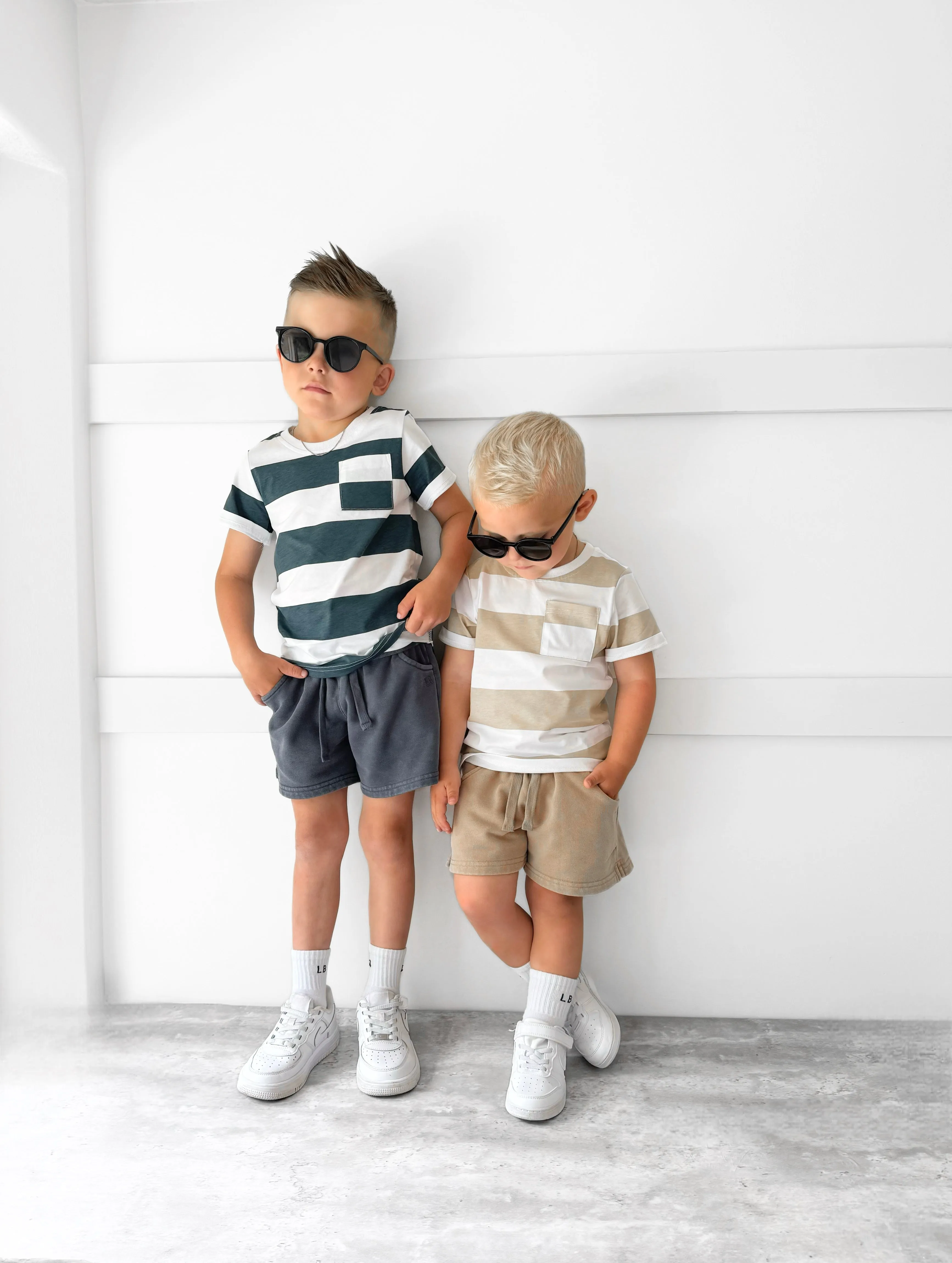 Striped Tee - Beige