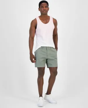 Sun   Stone Men's Colin Flat Front 7" Chino Shorts Green 38