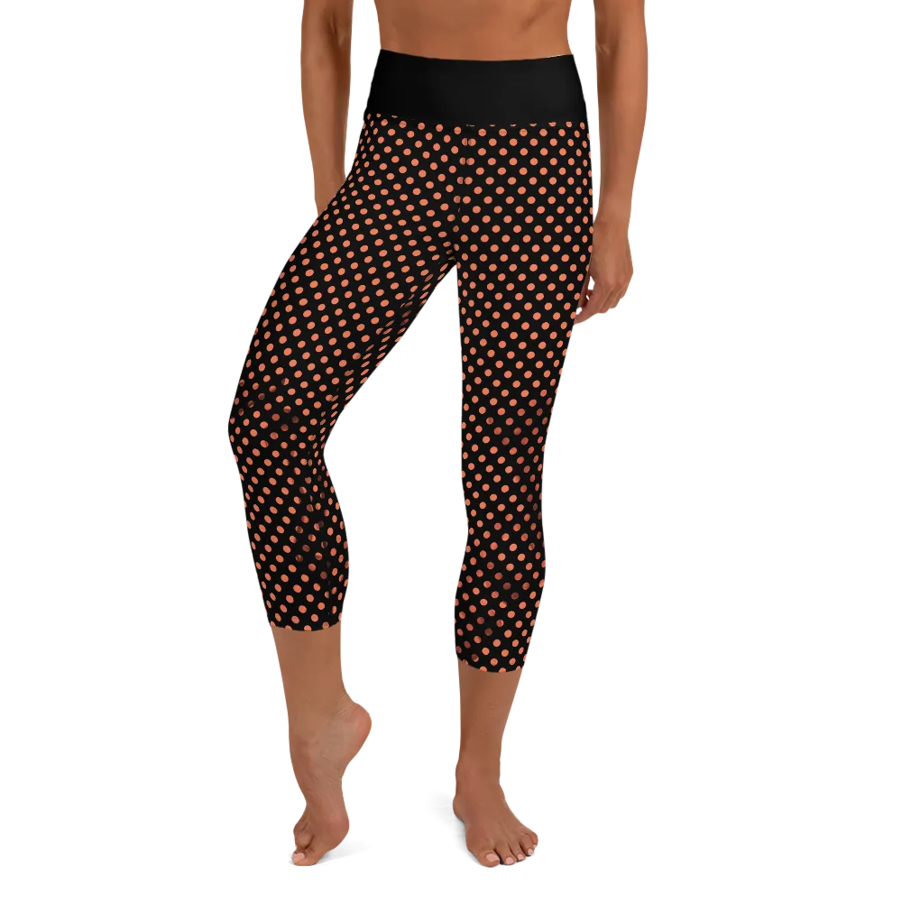 Sunblocked Run Star Hike Orange Soda Smoky Spotlight Halftone Dot Capri Yoga Leggings