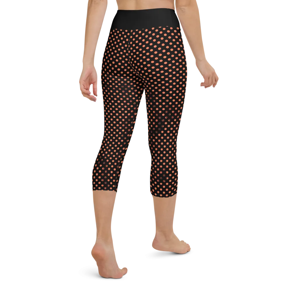 Sunblocked Run Star Hike Orange Soda Smoky Spotlight Halftone Dot Capri Yoga Leggings
