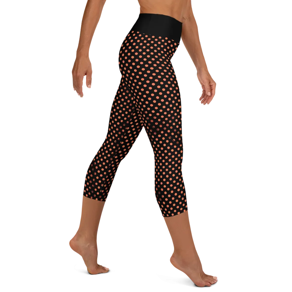 Sunblocked Run Star Hike Orange Soda Smoky Spotlight Halftone Dot Capri Yoga Leggings