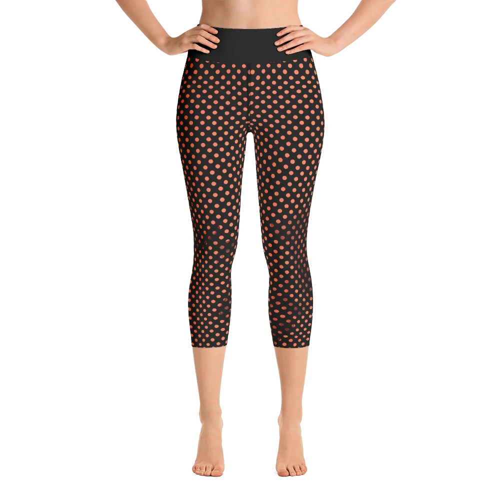 Sunblocked Run Star Hike Orange Soda Smoky Spotlight Halftone Dot Capri Yoga Leggings