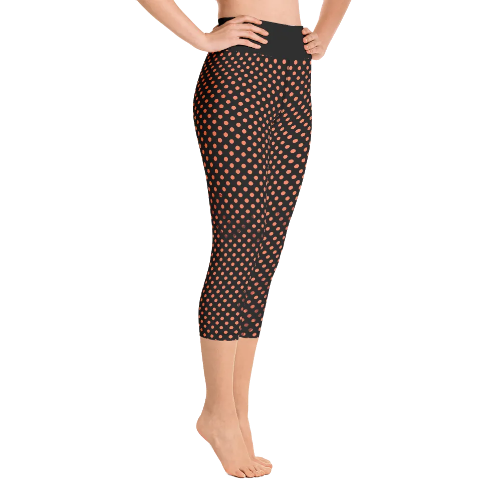 Sunblocked Run Star Hike Orange Soda Smoky Spotlight Halftone Dot Capri Yoga Leggings