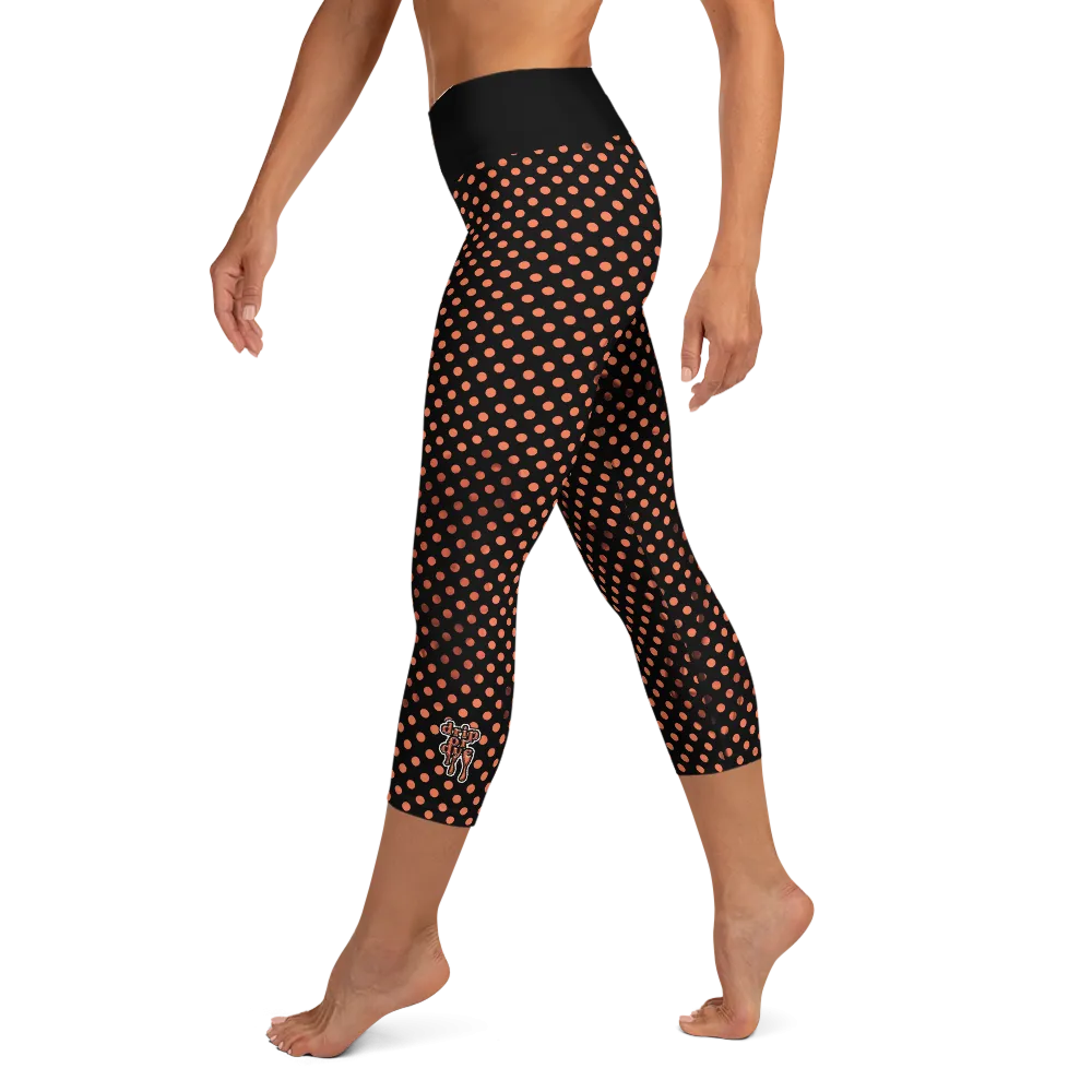 Sunblocked Run Star Hike Orange Soda Smoky Spotlight Halftone Dot Capri Yoga Leggings