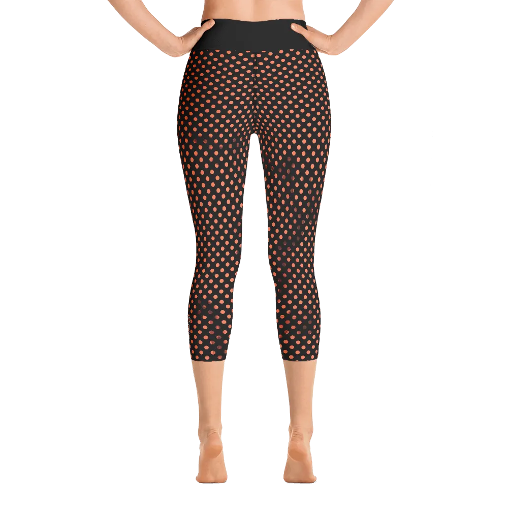 Sunblocked Run Star Hike Orange Soda Smoky Spotlight Halftone Dot Capri Yoga Leggings