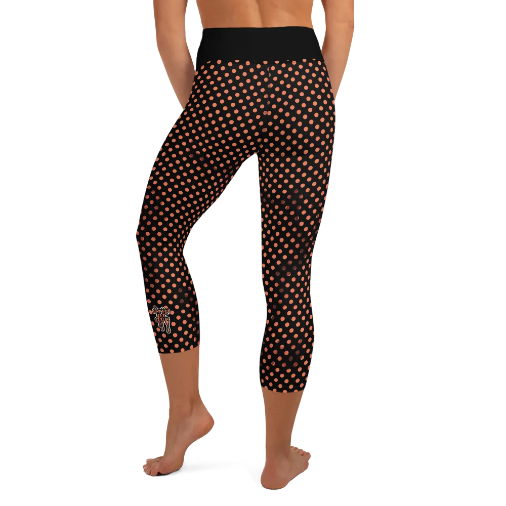 Sunblocked Run Star Hike Orange Soda Smoky Spotlight Halftone Dot Capri Yoga Leggings