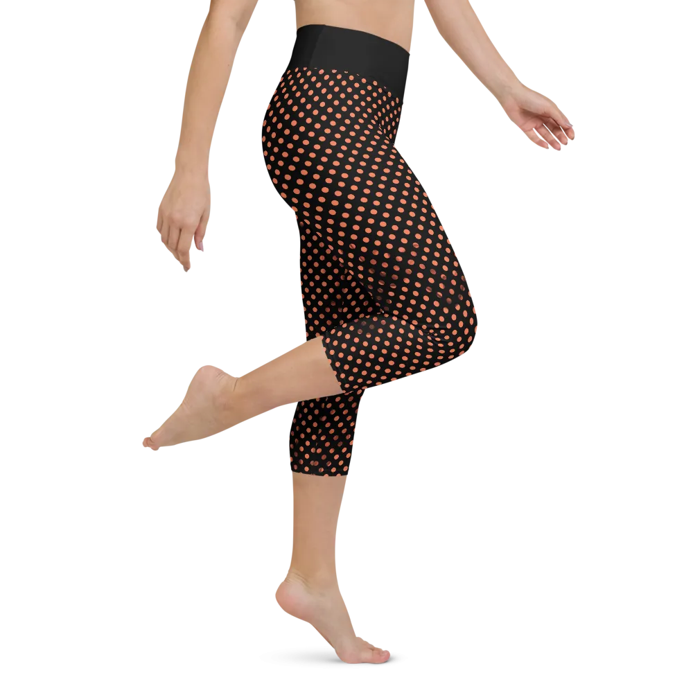 Sunblocked Run Star Hike Orange Soda Smoky Spotlight Halftone Dot Capri Yoga Leggings