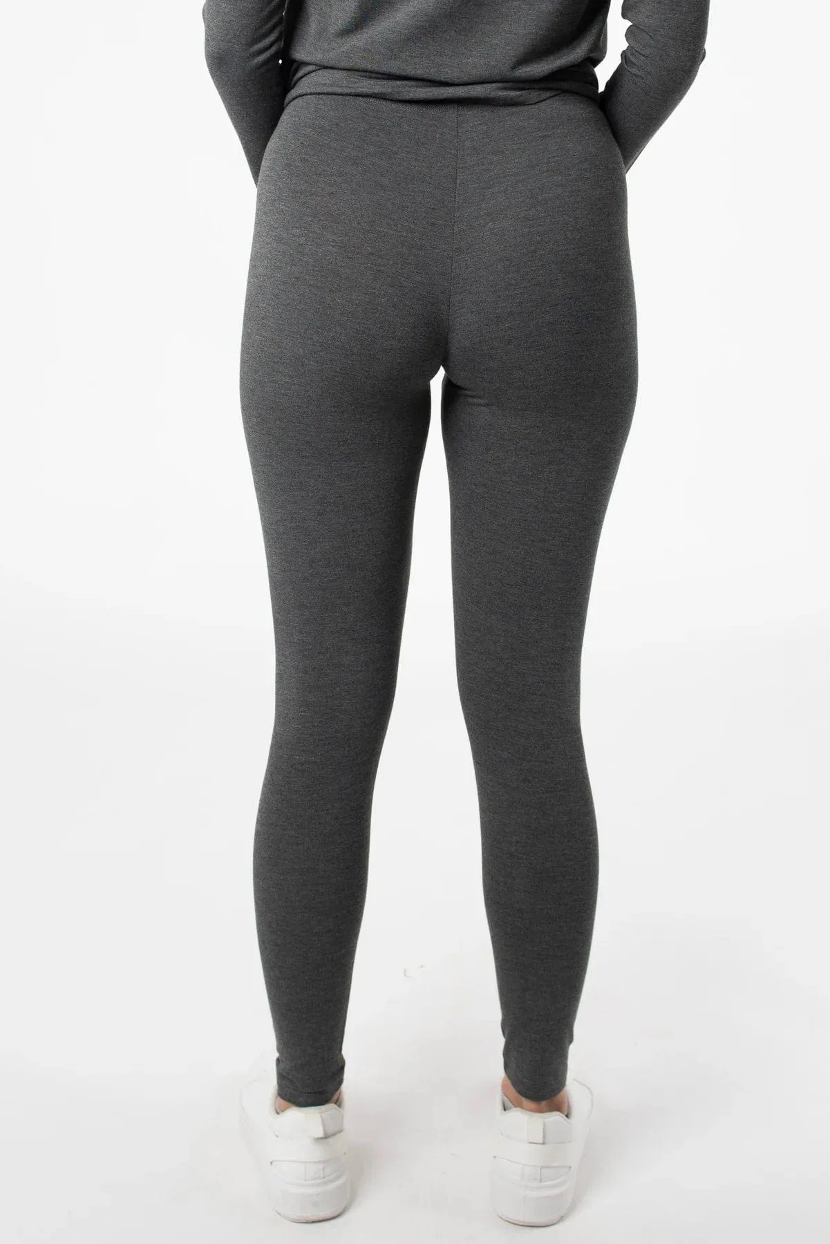 Terrera Suri Bamboo Full Length Charcoal Grey Legging - 51850T