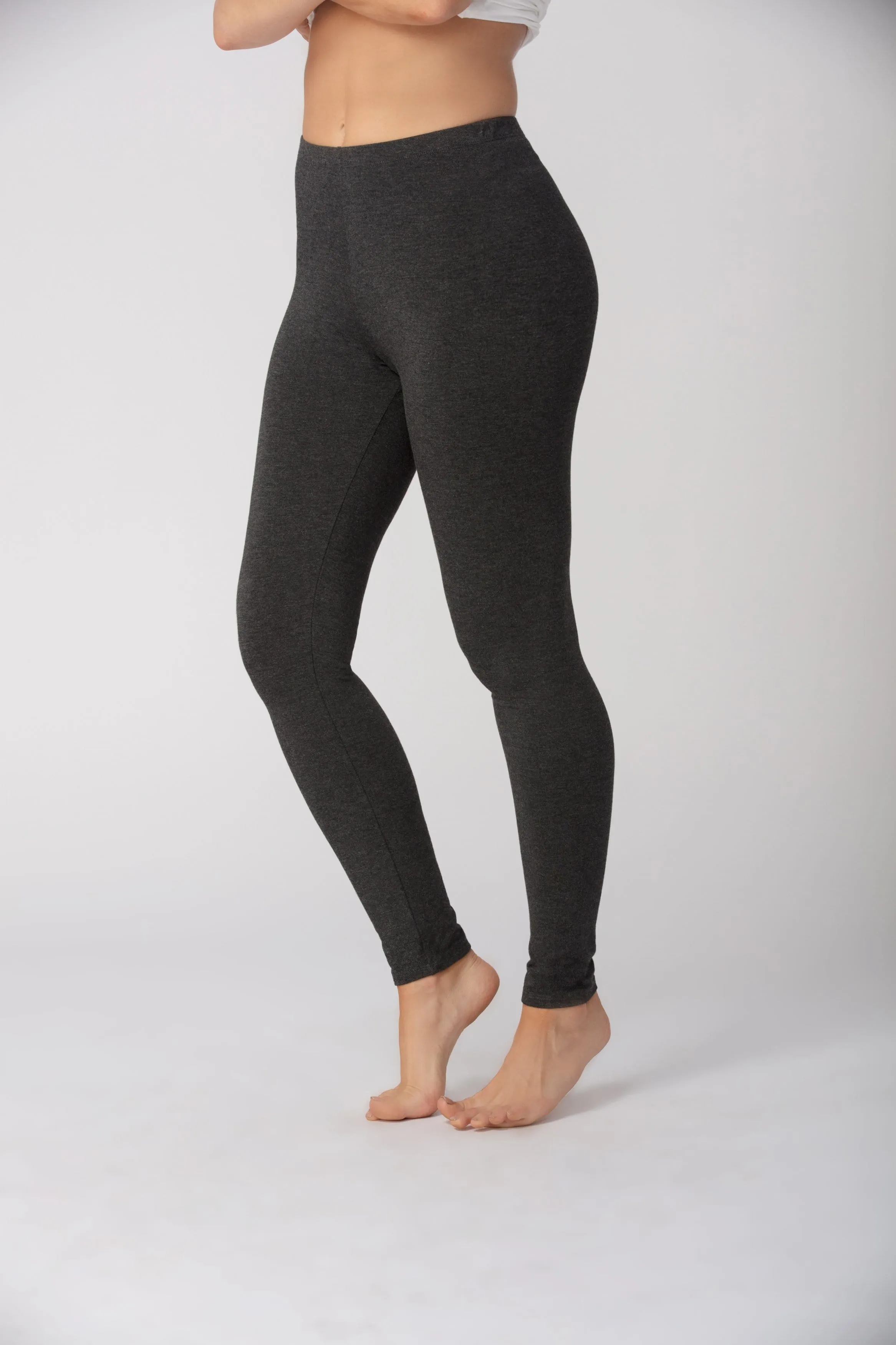 Terrera Suri Bamboo Full Length Charcoal Grey Legging - 51850T