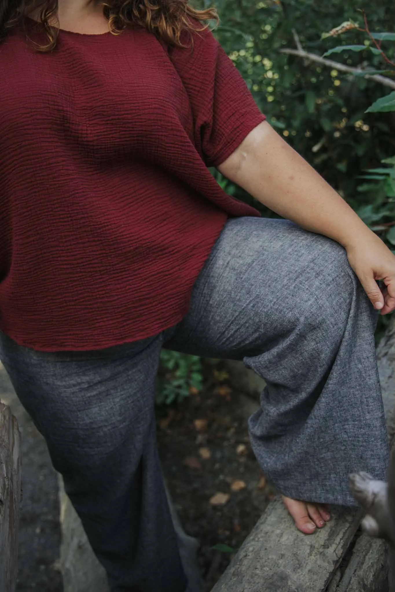 The Belle - Wide Leg Slacks - Hemp Organic Cotton