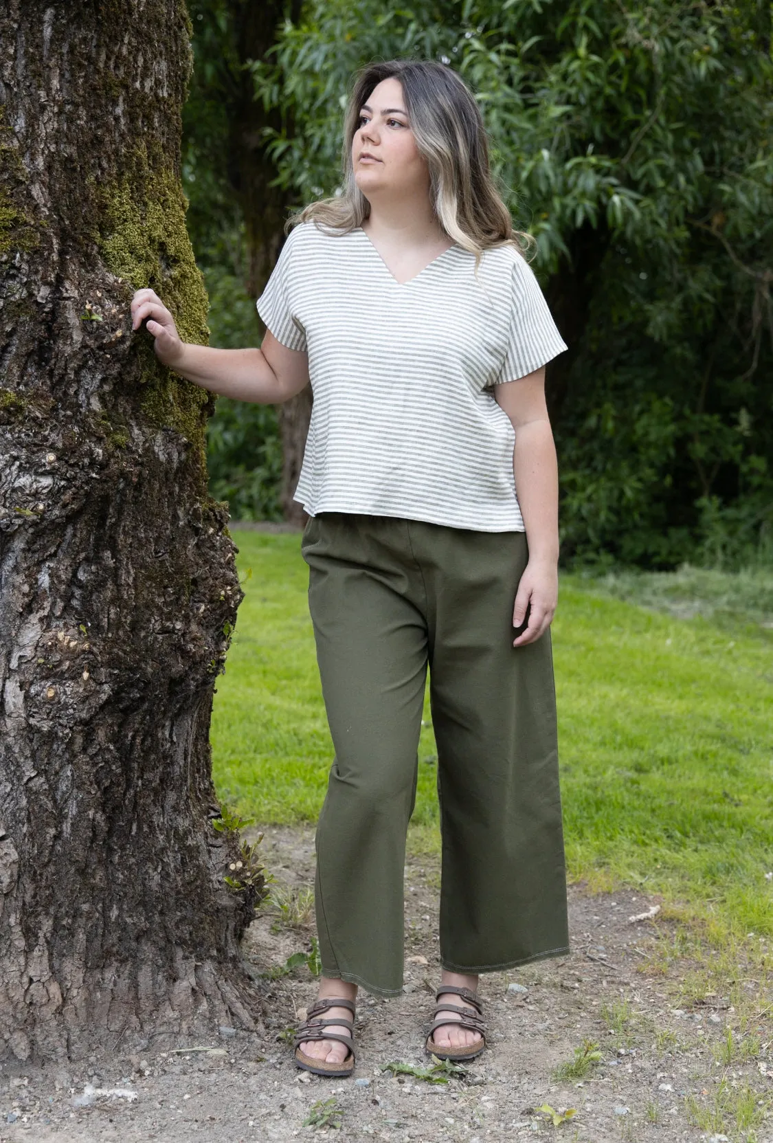 The Wanderer Wide Lag Slacks - Cotton Canvas