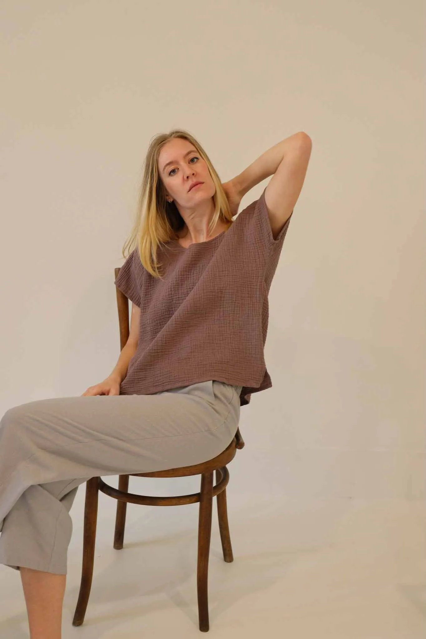 The Wanderer Wide Leg Slacks - Raw Silk