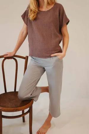 The Wanderer Wide Leg Slacks - Raw Silk