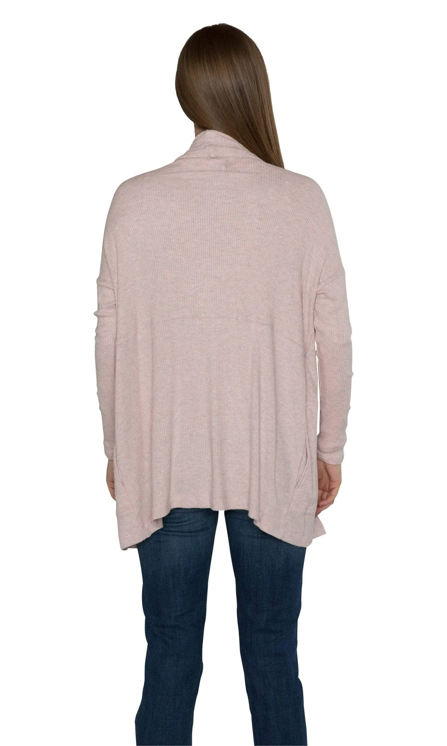 Velvet by Graham & Spencer Ava Cozy Jersey Ribbed Cardigan