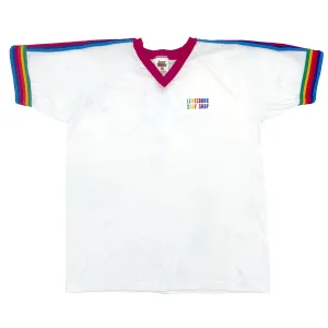 Vintage LSS Embroidered Rainbow V-Neck