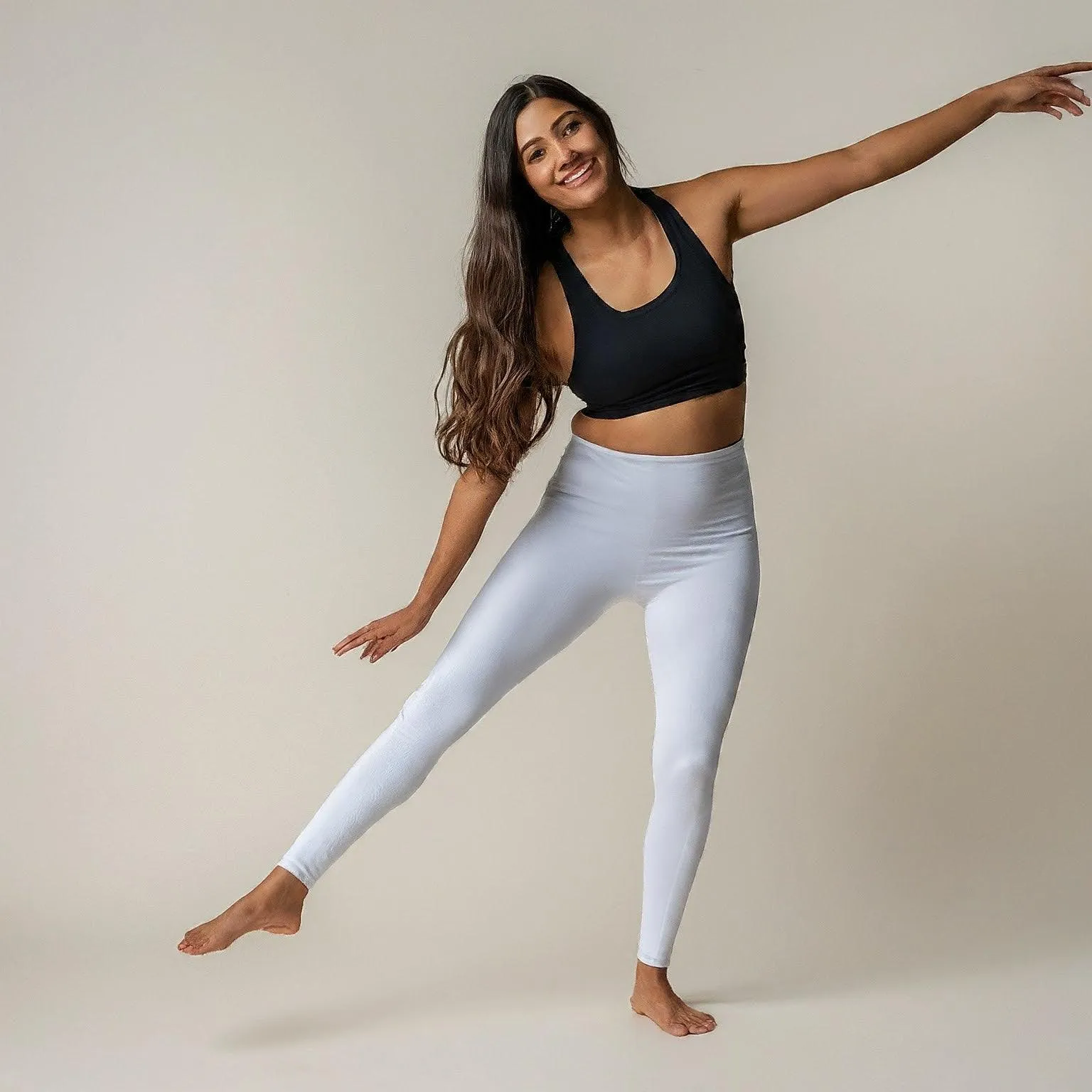 White Cotton Leggings for Women - Breathable and Comfortable