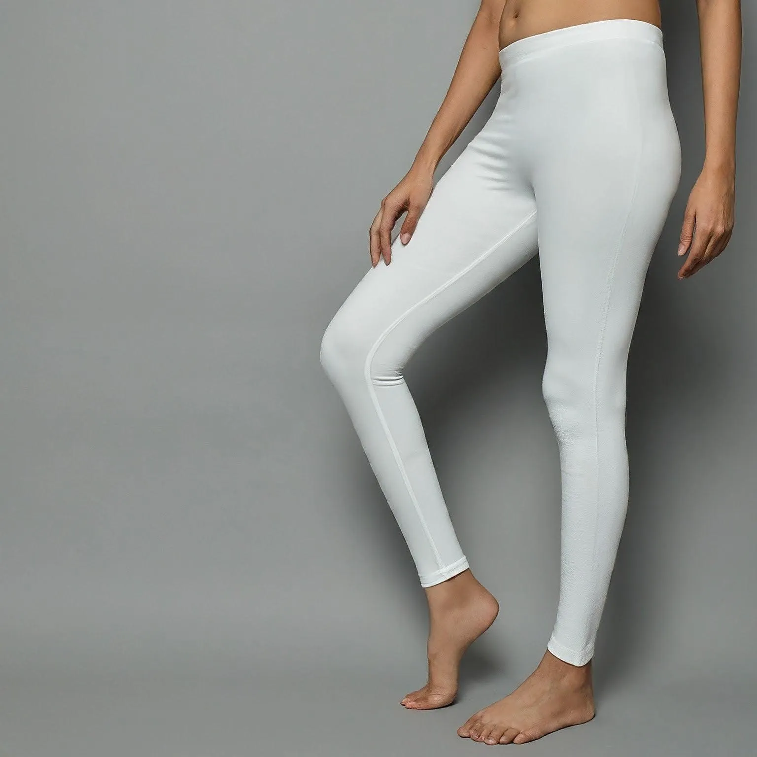 White Cotton Leggings for Women - Breathable and Comfortable