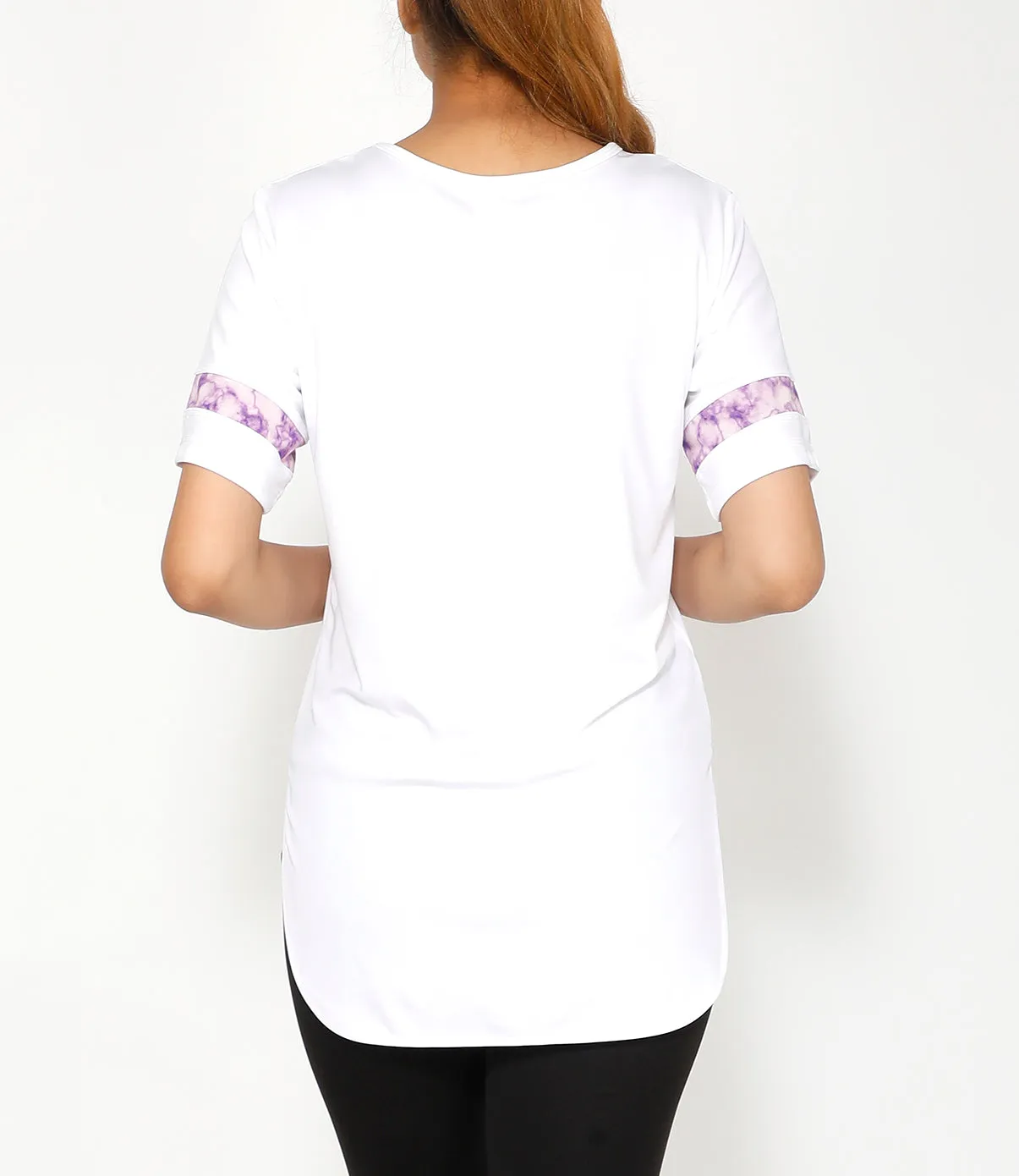 White Lilac Long T-Shirt