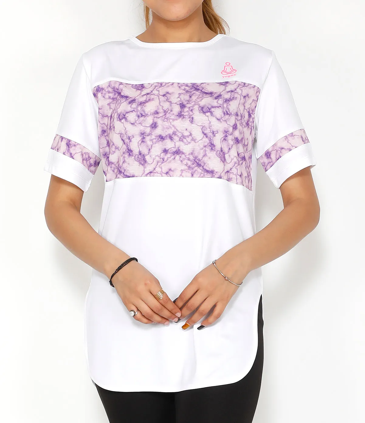 White Lilac Long T-Shirt