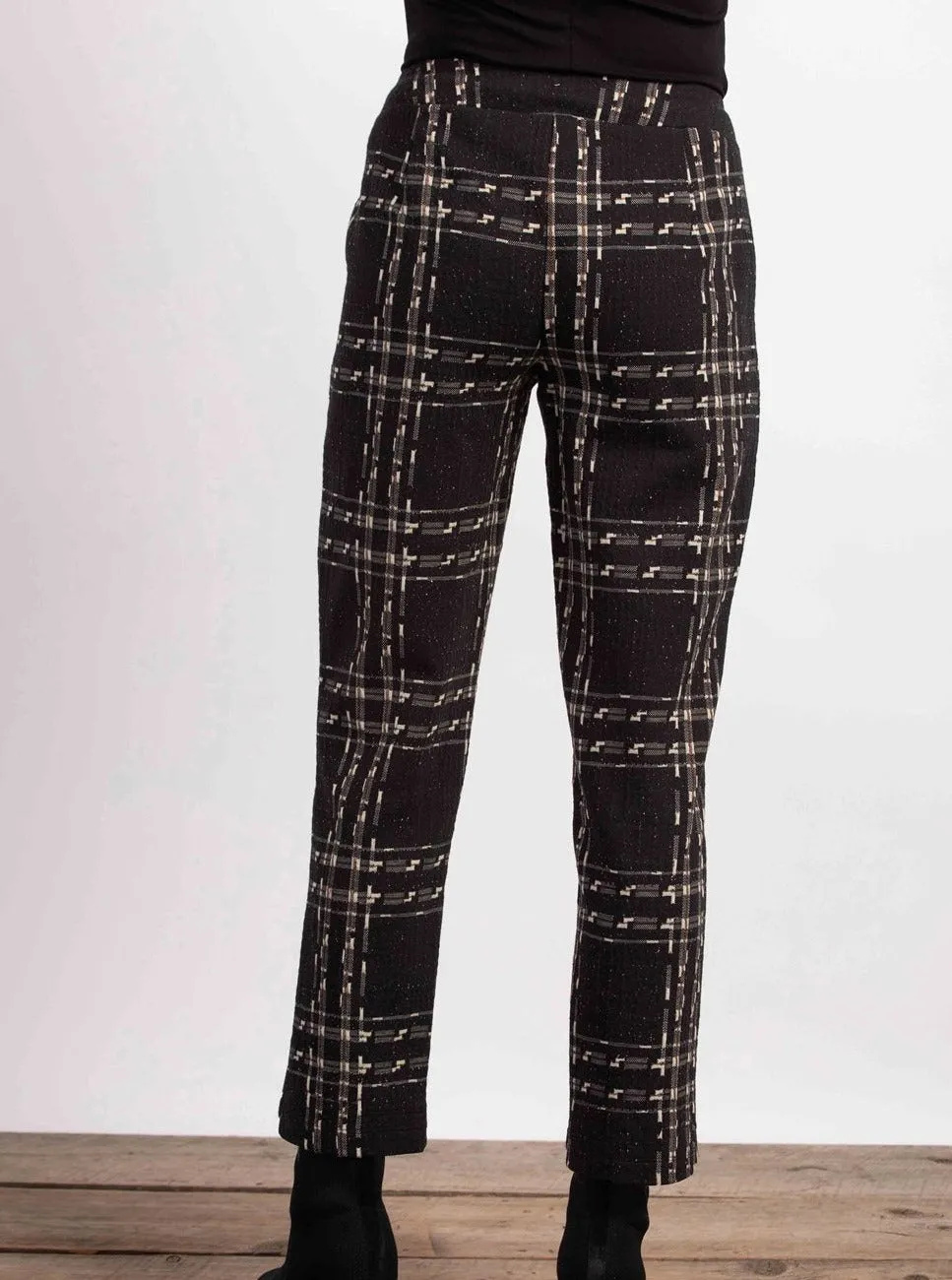 Window Pane Slim Ankle Pant [Plaid-32363]
