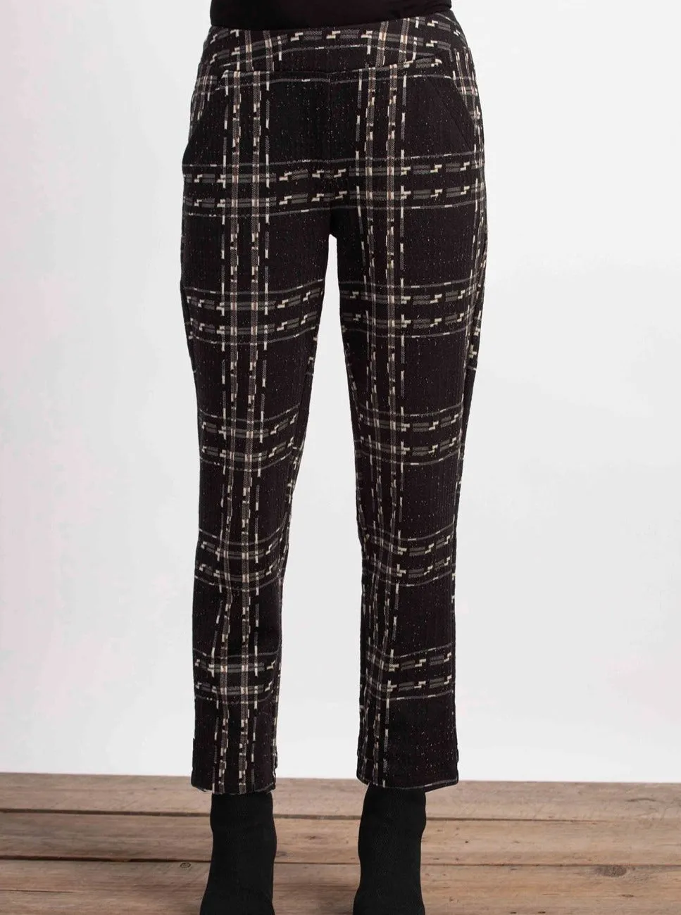 Window Pane Slim Ankle Pant [Plaid-32363]