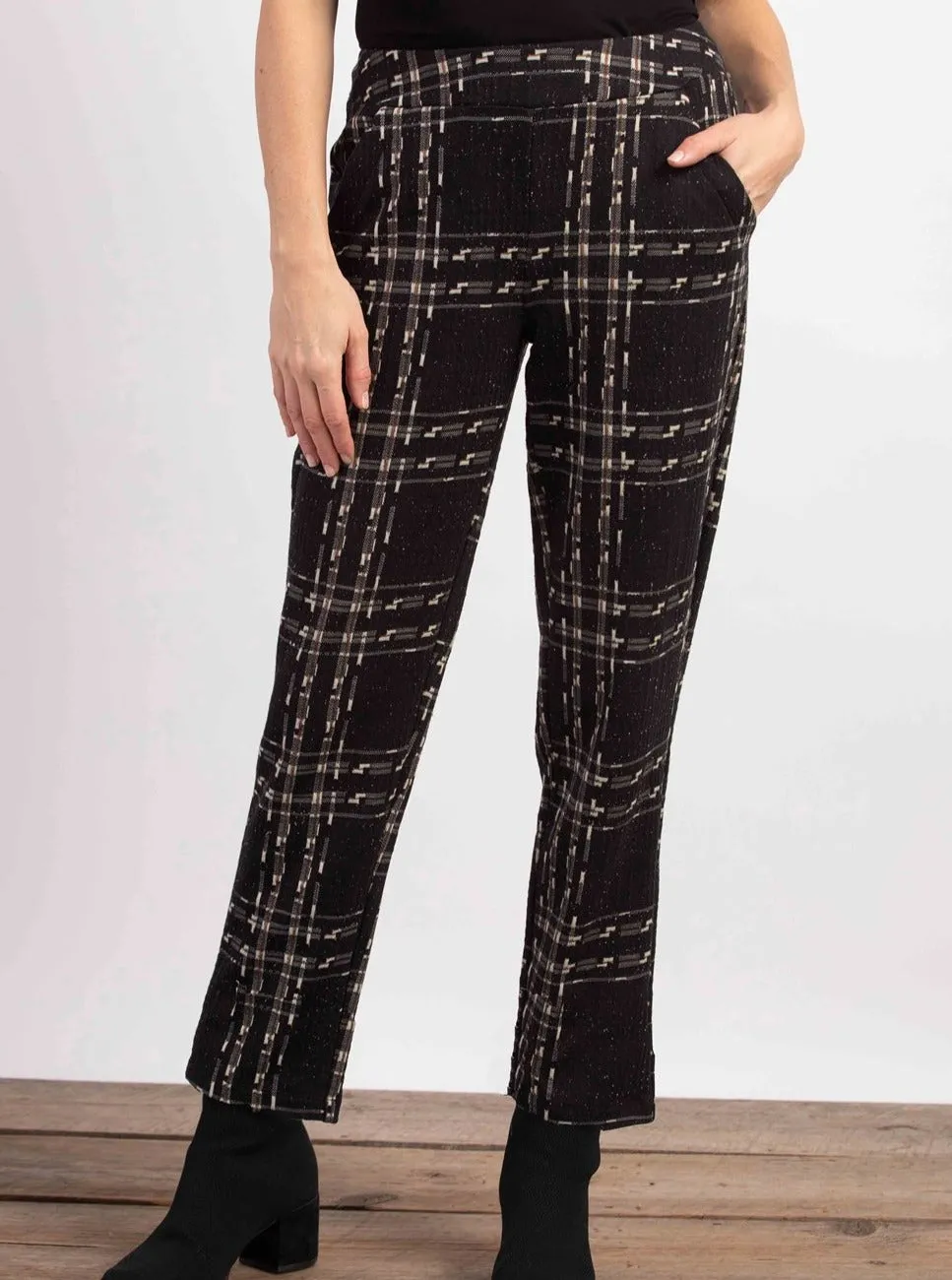 Window Pane Slim Ankle Pant [Plaid-32363]