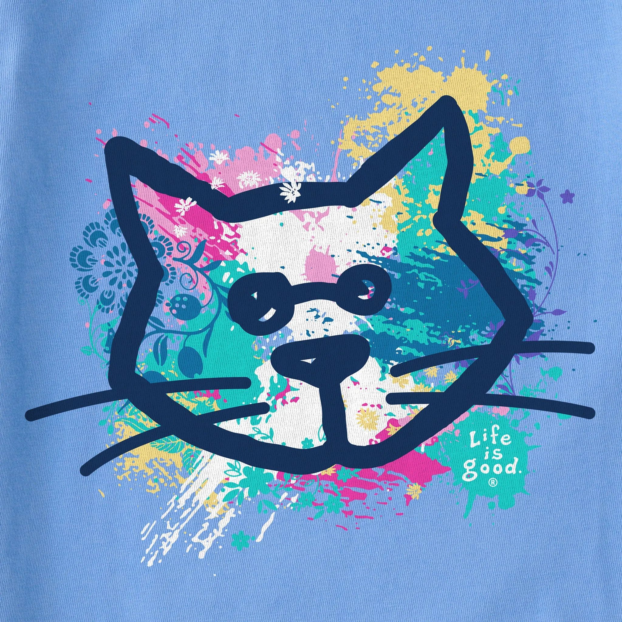 Women's Al Paint Pattern Short Sleeve Crusher Tee