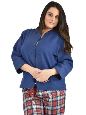 Women's Bed Jacket with Zipper