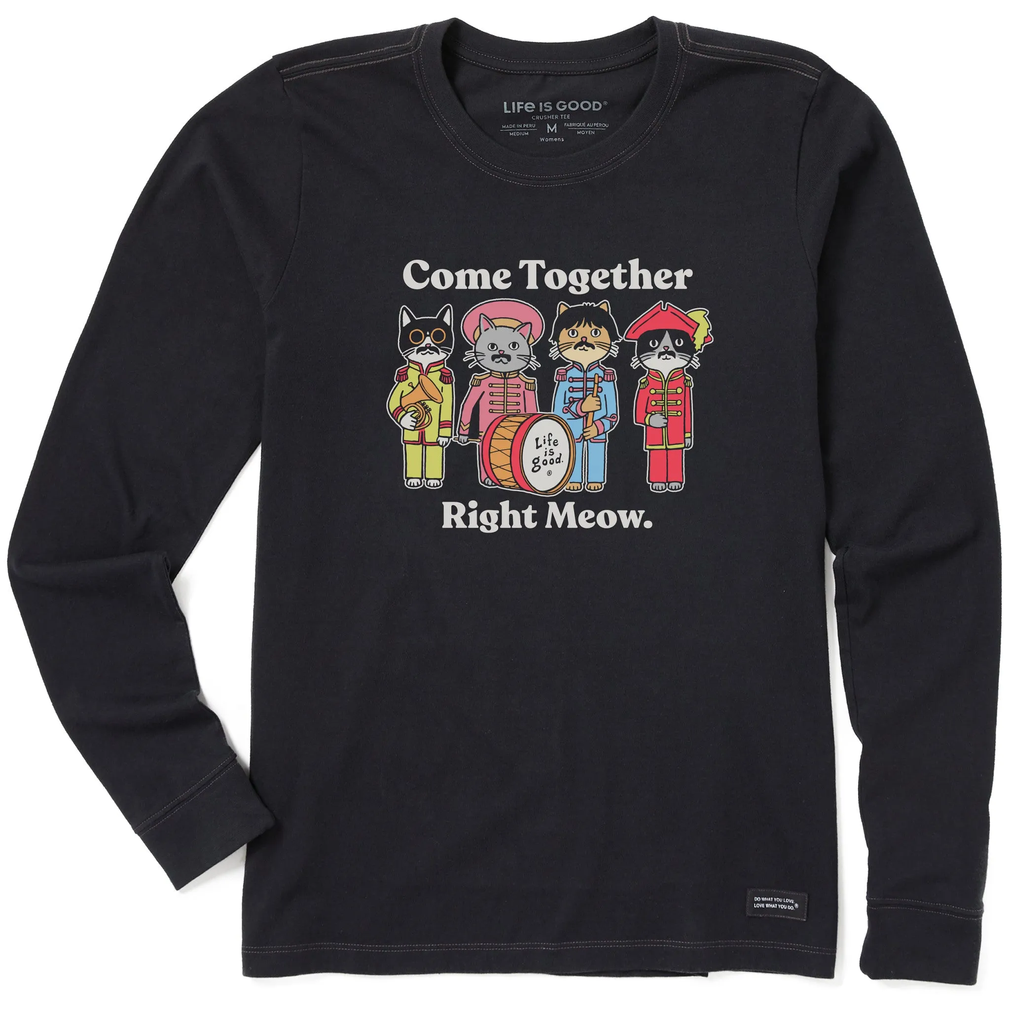 Women's Come Together Right Meow Long Sleeve Crusher Tee