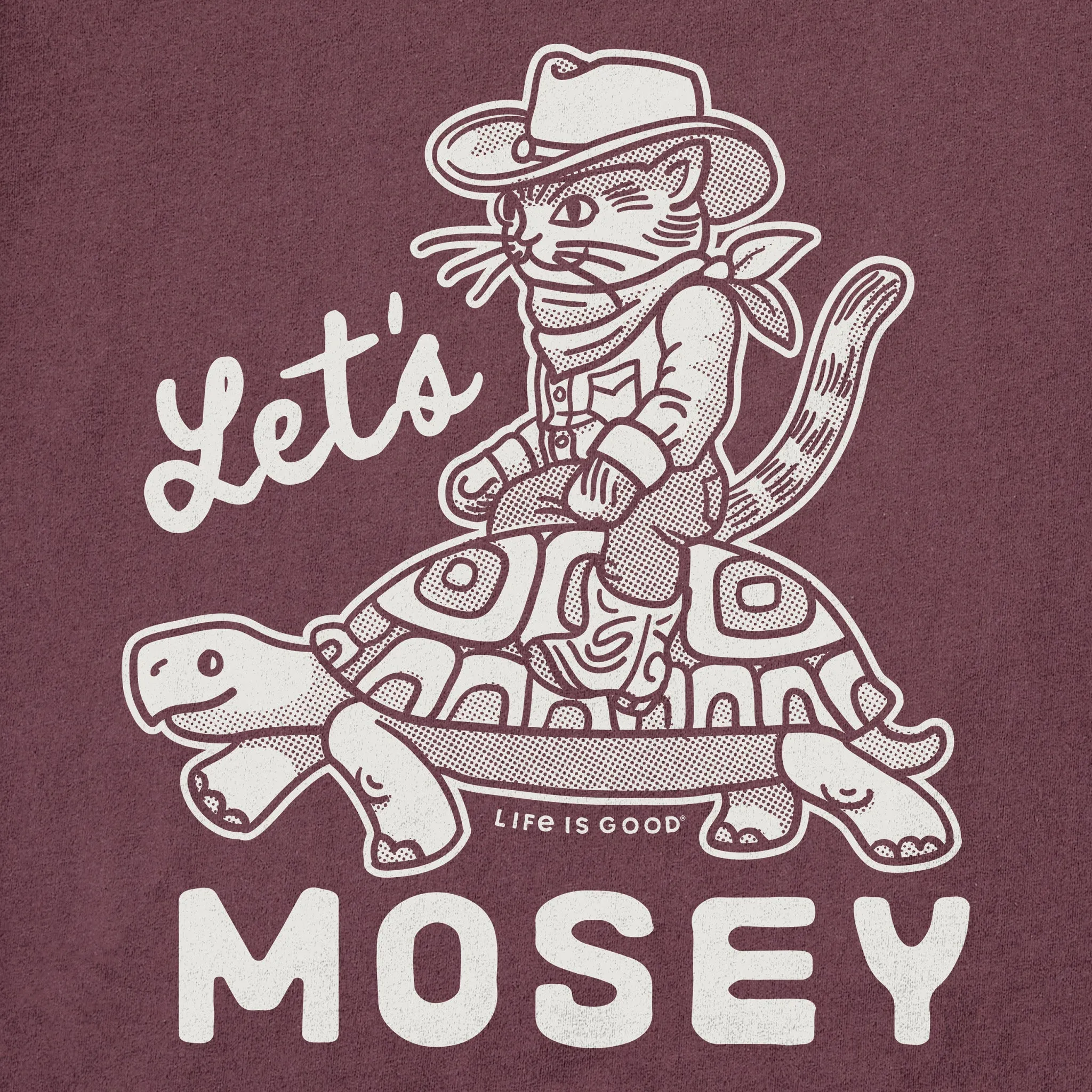 Women's Let's Mosey Cowboy Cat Short Sleeve Crusher Tee