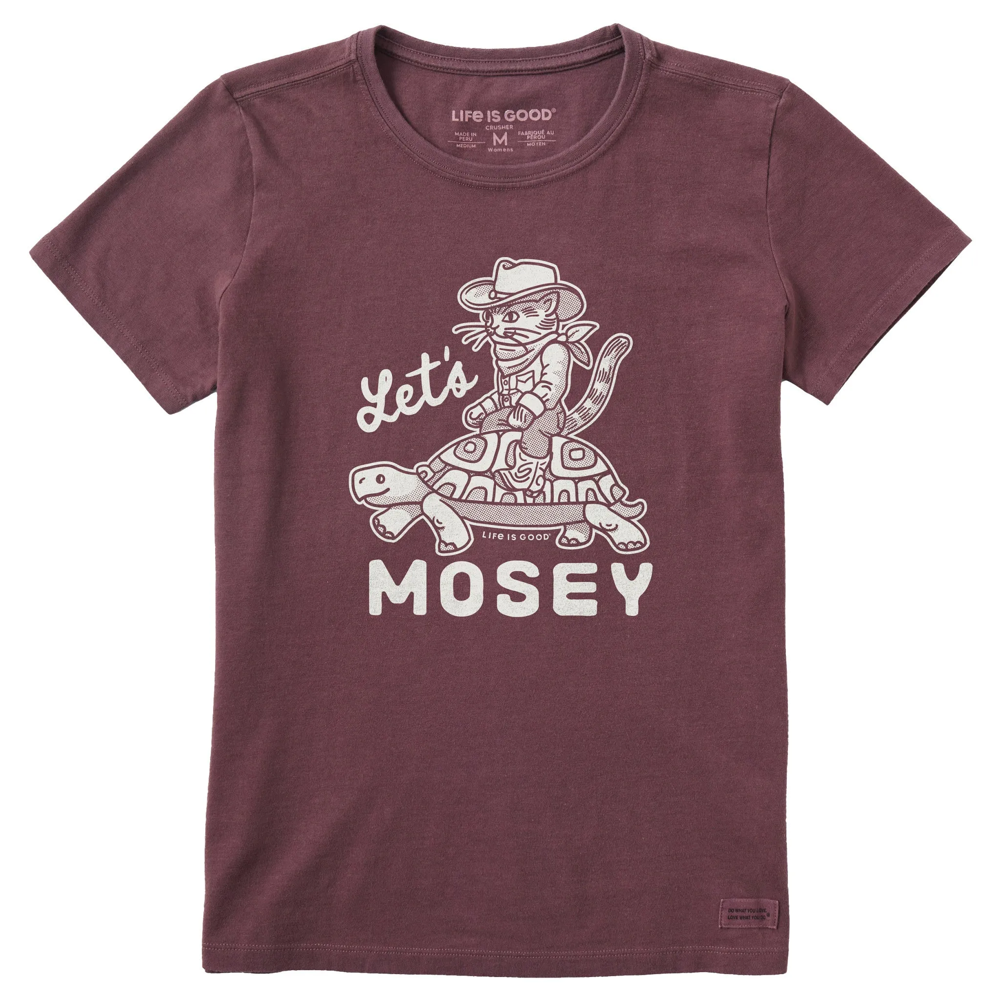 Women's Let's Mosey Cowboy Cat Short Sleeve Crusher Tee