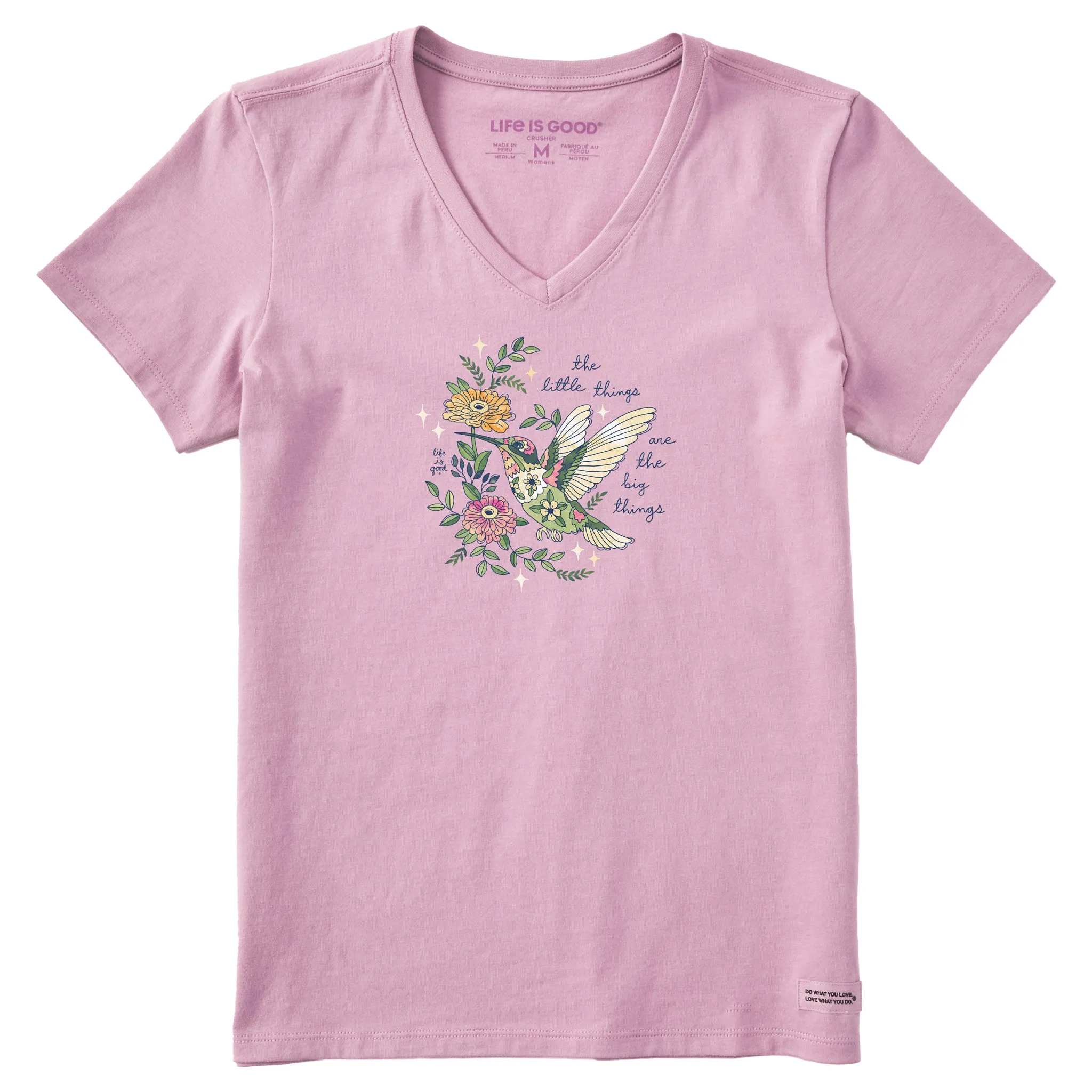 Women's Little Thing Hummingbird Short Sleeve Crusher Vee