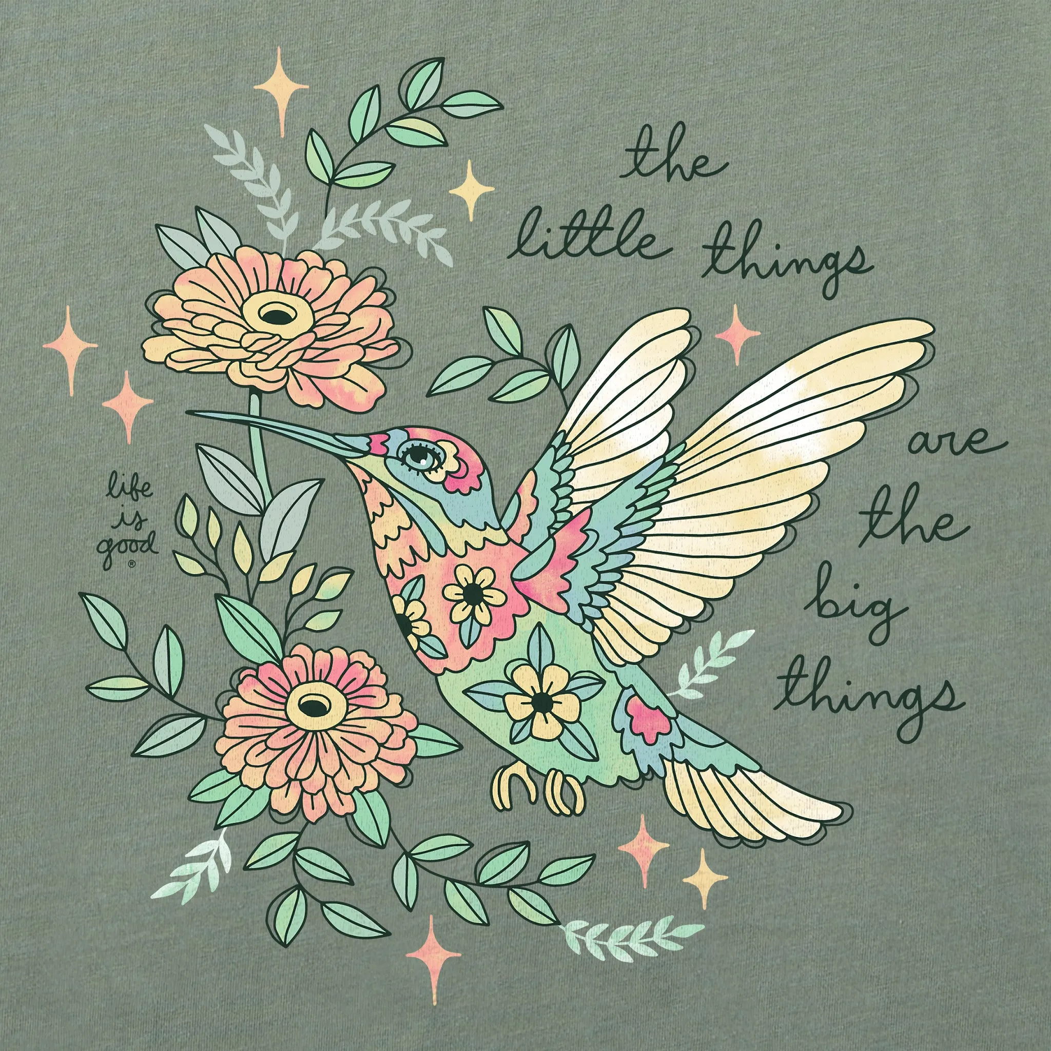 Women's Little Thing Hummingbird Short Sleeve Crusher Vee
